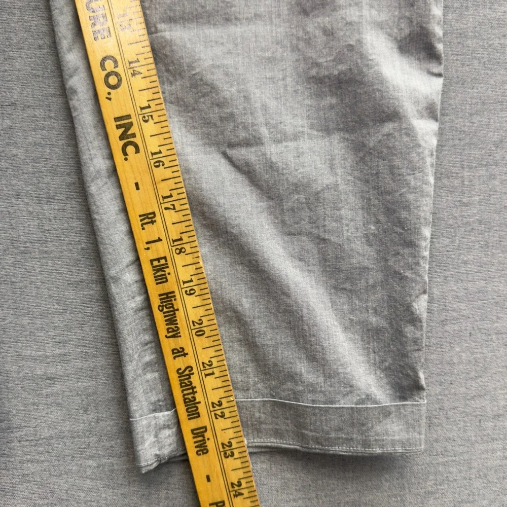 ORTTU Mens London Pants Gray Cropped Tapered‎ Belted Elastic Waist Size M
